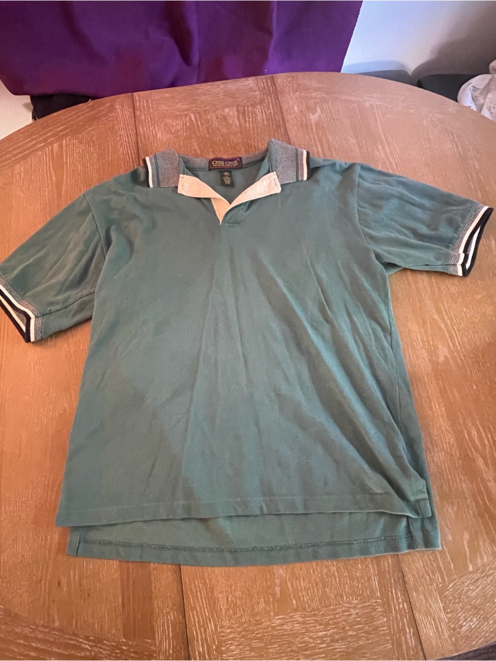 Club Room Green Polo Shirt with Contrast Collar - Men